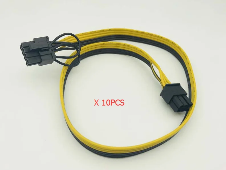 10 шт 60 см 6Pin к 8Pin (6 + 2) кабель сервер преобразования питания плата графической