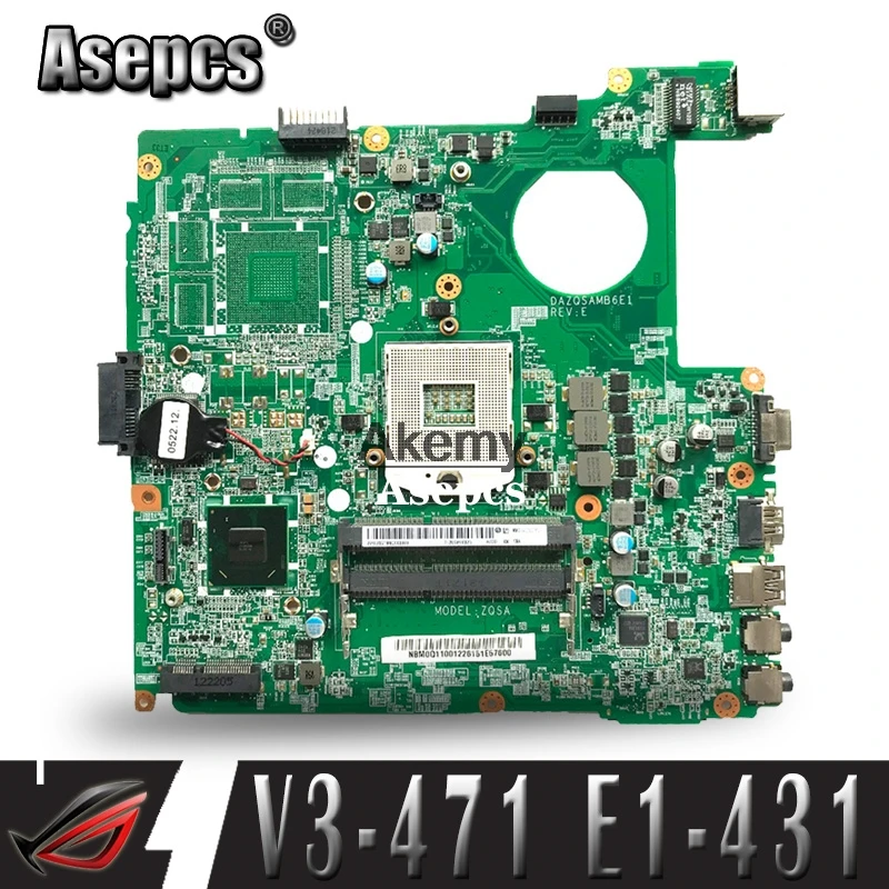 V3-471 DAZQSAMB6E1 motherboard for ACER Aspire E1-431 E1-471 V3-471 laptop motherboard HM77 original Test motherboard