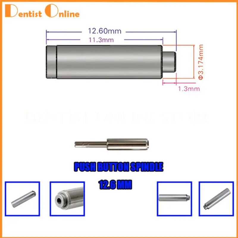 

3PCS 12.6mm Dental Push Button Spindle/Axis For Maintenance Dental Handpiece