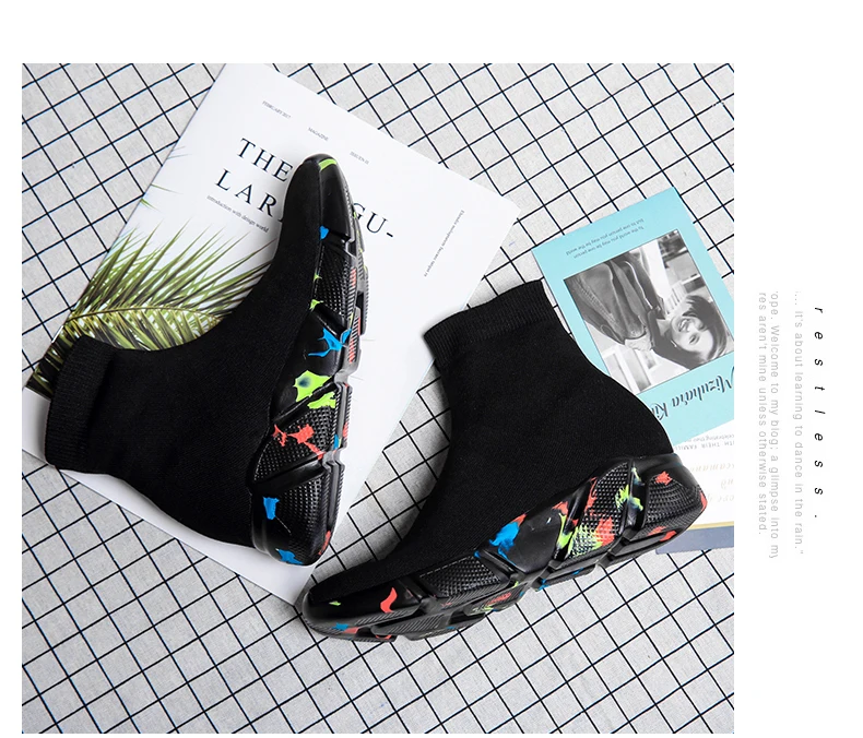 Новые уличные женские носки кроссовки дышащие эластичные трикотажные унисекс