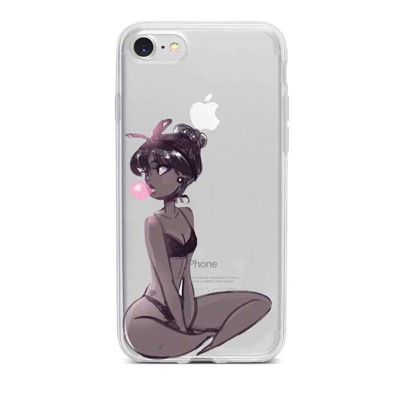 Модный сексуальный черный чехол из мягкого ТПУ для iphone 4 5 6 7 8 PLUS X XR XMAX Fundas Coque