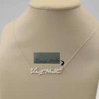 925 silver personalized signature necklace custom nameplate necklace pendent handmade name necklace cut out jewelry