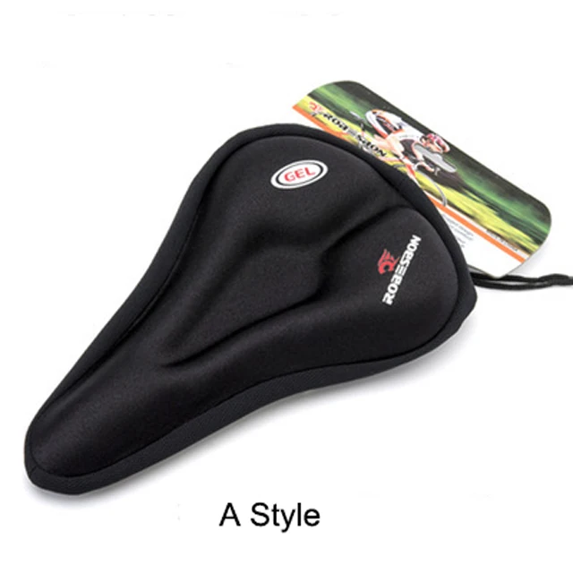 A style Black 3D мягкое велосипедное седло, Велосипедное Сиденье, силиконовое сиденье, подушка, силикагель, подушка, чехол для сиденья для горного велосипеда - Цвет: A style Black