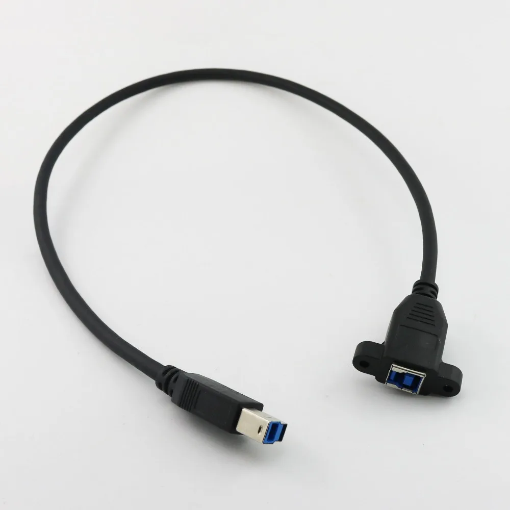 1x50 см Панельное крепление USB 3 0 B мама для штекер-гнездо соединительный кабель
