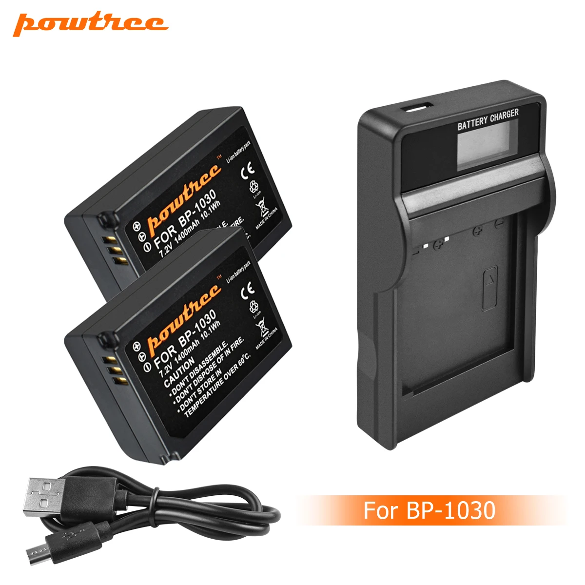 2X Battery Charger Аккумулятор для камеры Powtree 7,2 V 1400mAh BP-1030 BP1030 BP1130 BP-1130+ ЖК-зарядное устройство для samsung NX200 Аккумулятор для камеры L10 - Цвет: 2X Battery Charger