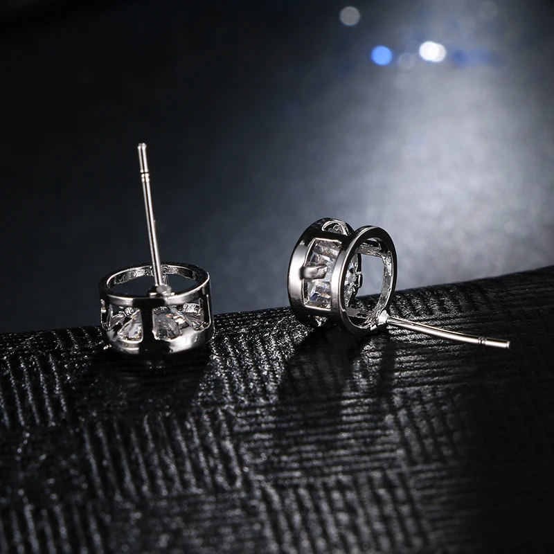 Be8 Brand Round Shape Simple Small Stud Earrings Exquisite Brincos CZ For Women Fashion Girl's Cute Gifts Factory Price E-243 |