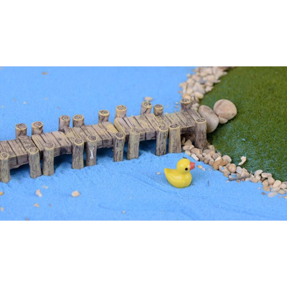 1 шт. коридор гавань желтый серый мост миниатюрный сказочный сад дом украшение