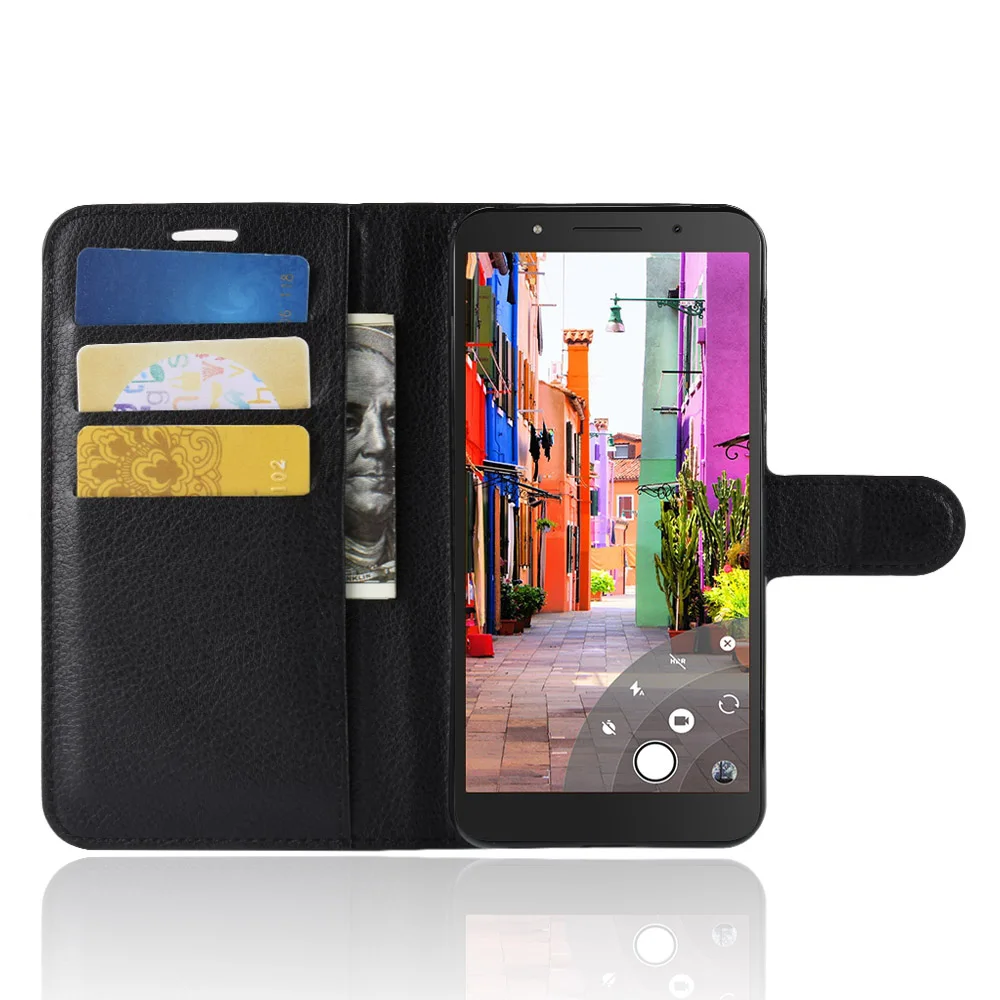 HUDOSSEN чехол для Alcatel 1C 5009A 5009D чехлы кошелек искусственная кожа защитная задняя