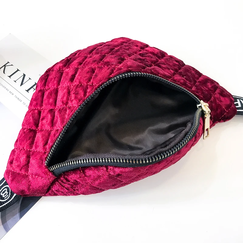Осенняя новая бархатная маленькая сумка FuAhaLu унисекс модная нагрудная с