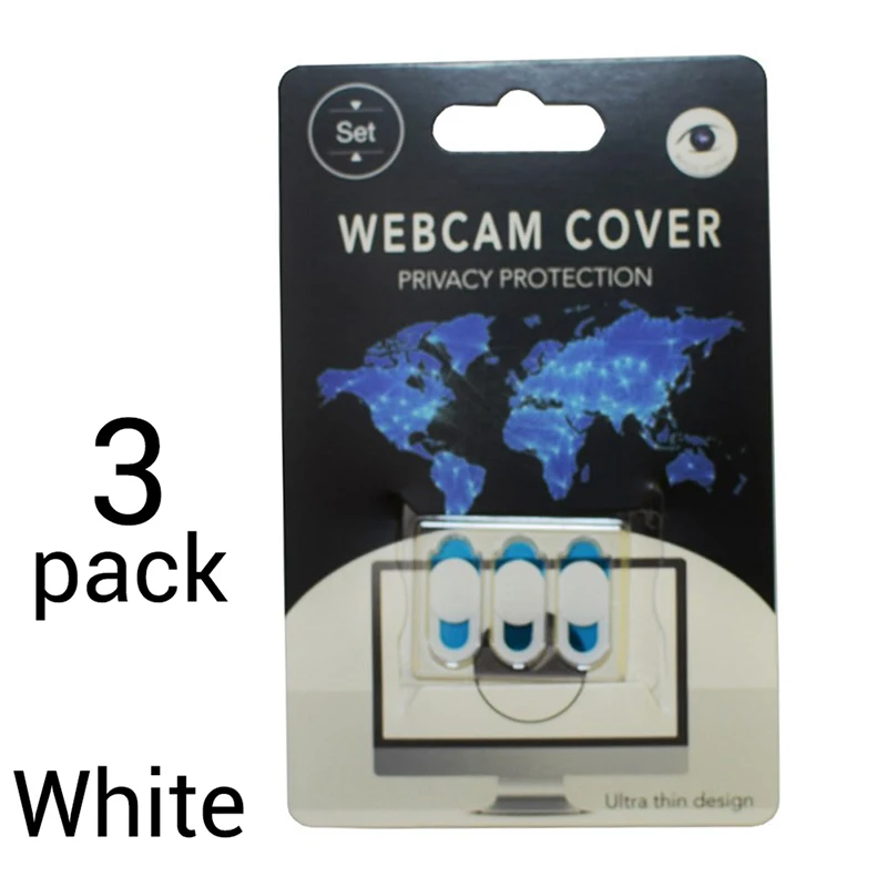 white 3pcs Горячая Распродажа Крышка для веб-камеры пластиковая Универсальная крышка для веб-камеры ноутбука iPhone ПК - Цвет: white 3pcs