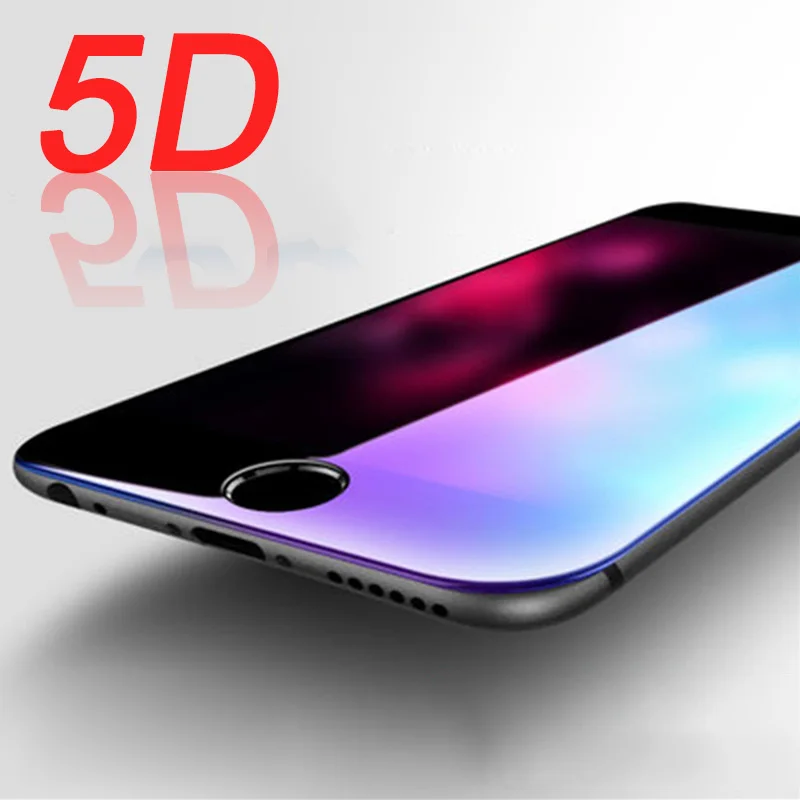 Закаленное стекло 5D с закругленными краями для iPhone 6 s Plus Защитное защита экрана |