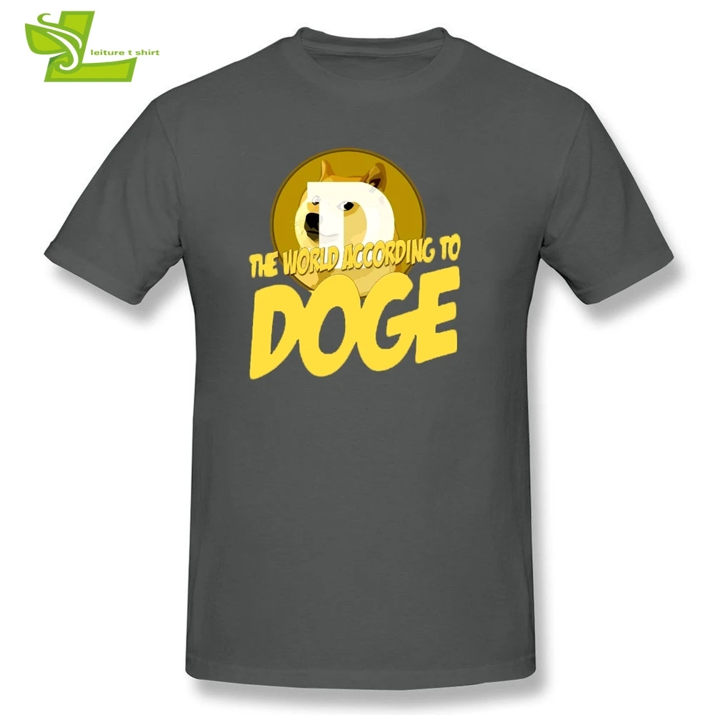 Футболка Dogecoin мужская с коротким рукавом и круглым вырезом Клубная тенниска
