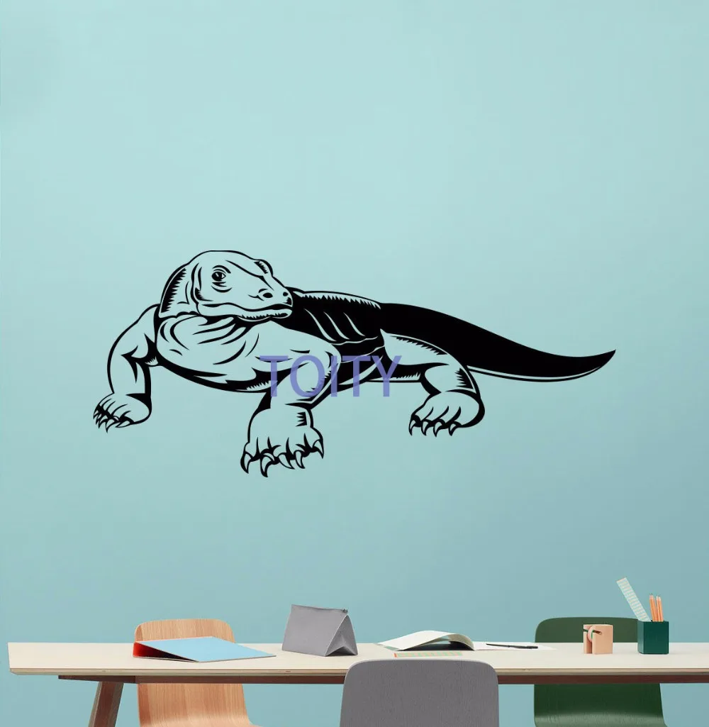 Варанус Наклейка на стену Comodo Дракон Ящерица виниловая наклейка Животное