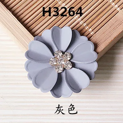 Бесплатная доставка 32*32 мм резина эмаль сплав горный хрусталь сердечник цветок