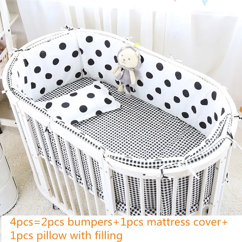 4 шт./компл. комплект детского постельного белья с мультяшным рисунком Овальный