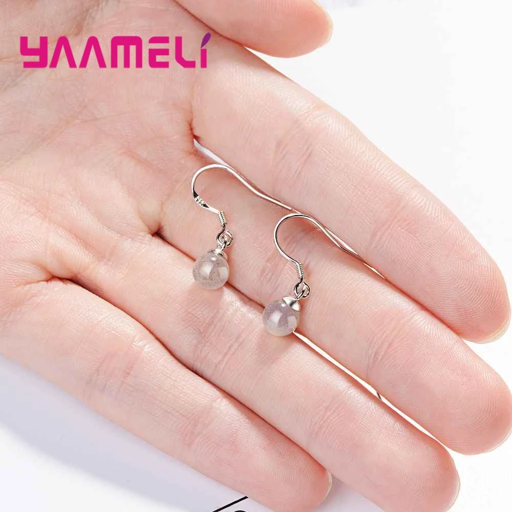

Wholesale Exquisite Genuine 925 Sterling Silver Crystal Jewelry Present Earrings Pendant For Women Girls Free Shipping