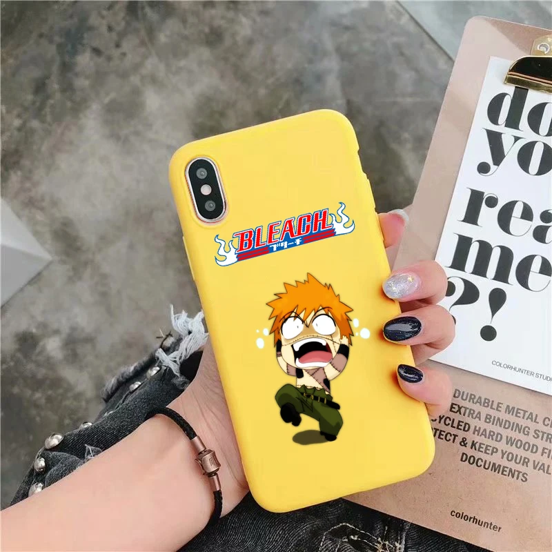 Bleach Kurosaki Ichigo аниме мягкий силиконовый карамельный цвет чехол для телефона для iPhone X XR XS MAX 6 7 8 plus 6s TPU - Цвет: Y-5666
