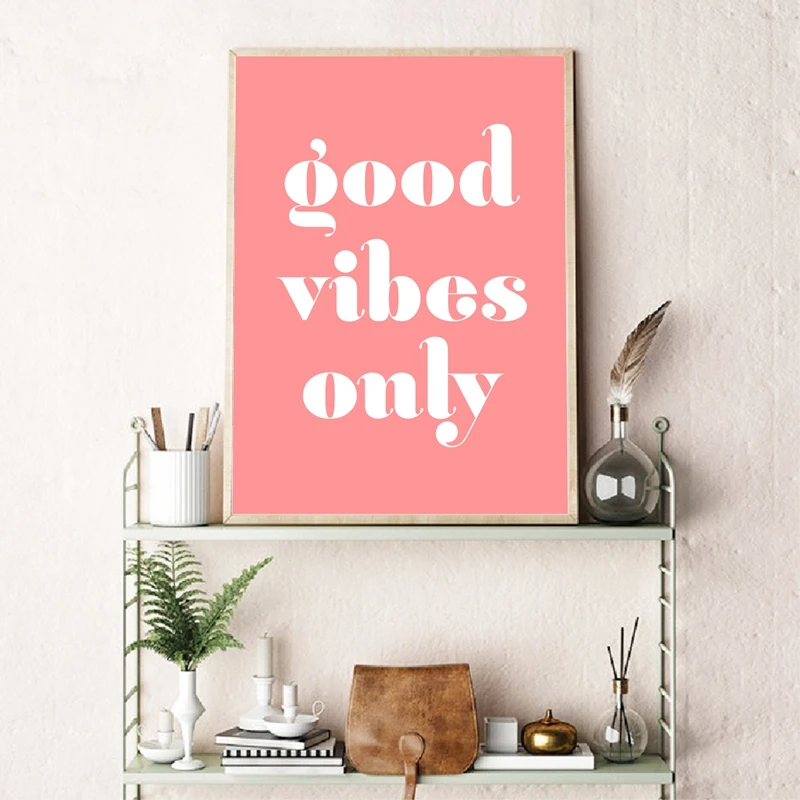 Художественный постер на стену в стиле ретро с принтом Good Vibes Only вдохновляющая