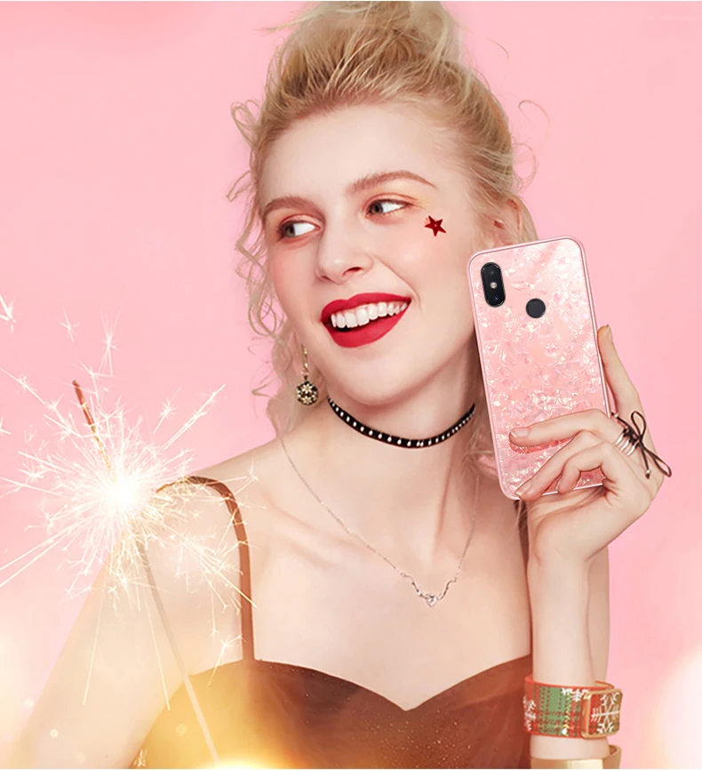 SemgCeKen Marble bling glass case for xiaomi redmi s2 y2 note 6 7 pro 7S note6 note7 luxury original shell phone back cover etui