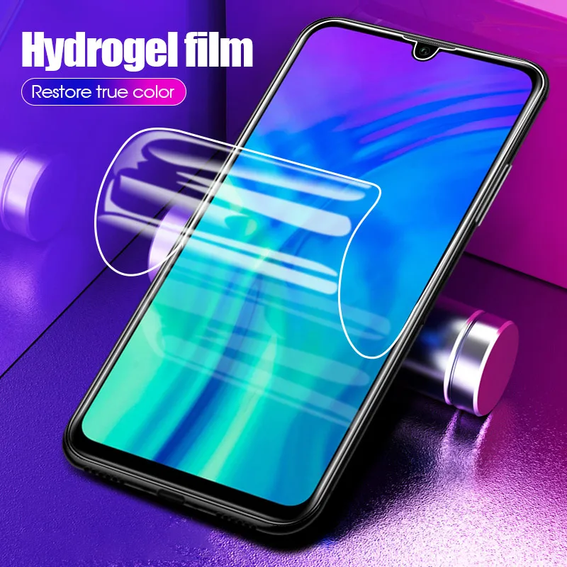 Полноэкранная Гидрогелевая пленка 9D для Huawei Y Series Y5 Y6 Y7 Y9 2018 защитная 2019 без