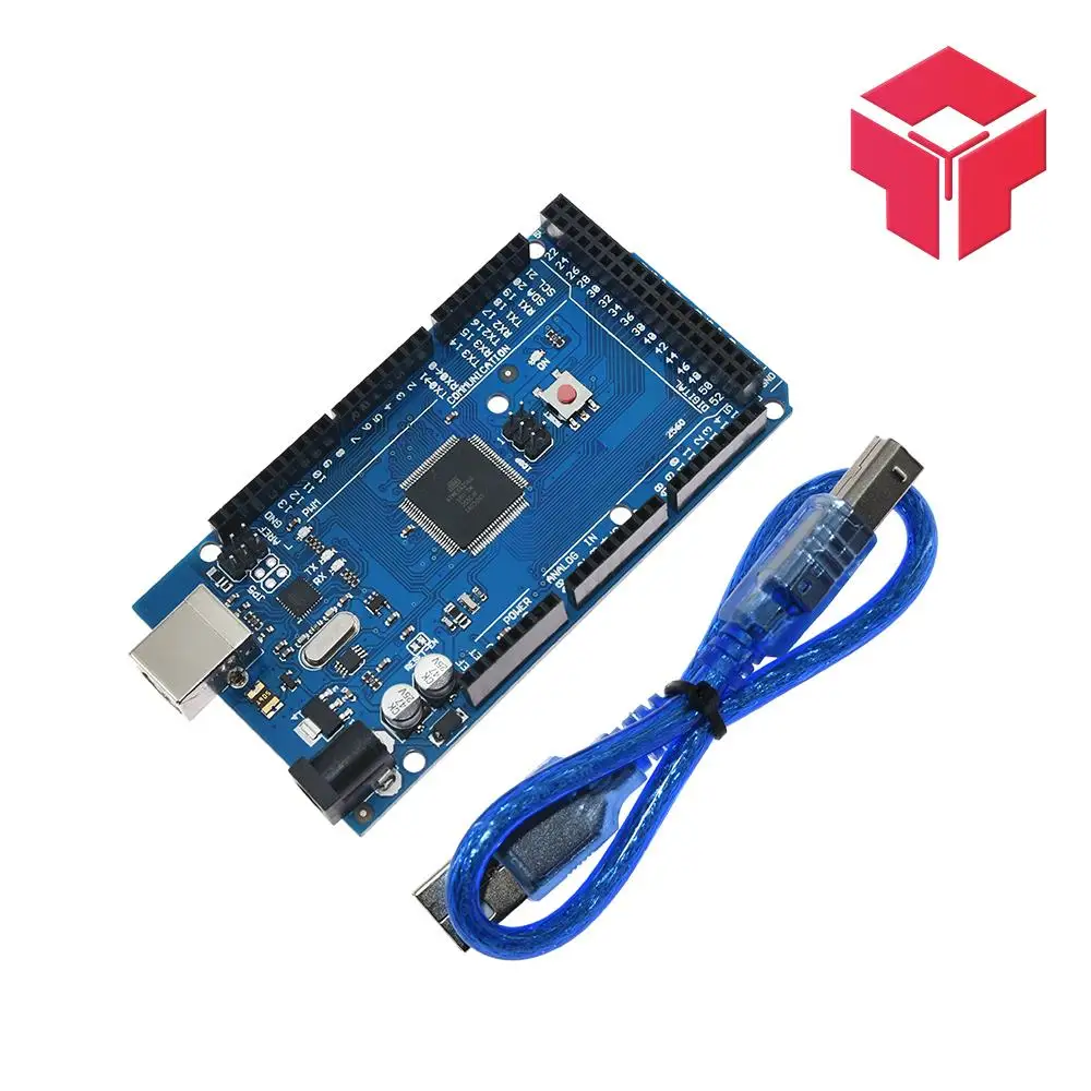 Плата Usongshine для Arduino MEGA 2560 R3 AT Mega2560 REV3 ATmega2560 16AU CH340G на USB кабеле совместимом с