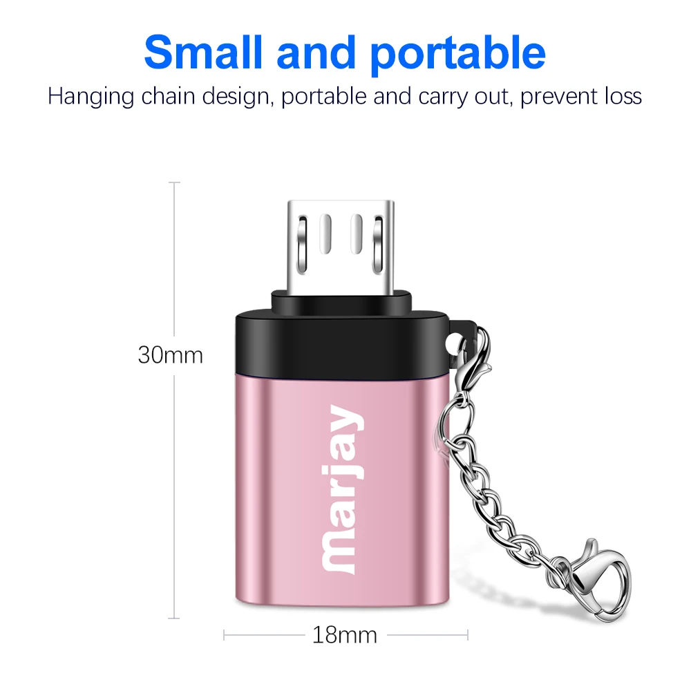 Marjay OTG Micro USB кабель адаптер для Xiaomi Redmi 6a samsung A7 Note3 Micro USB адаптер для huawei P10 USB 3,0 OTG адаптер