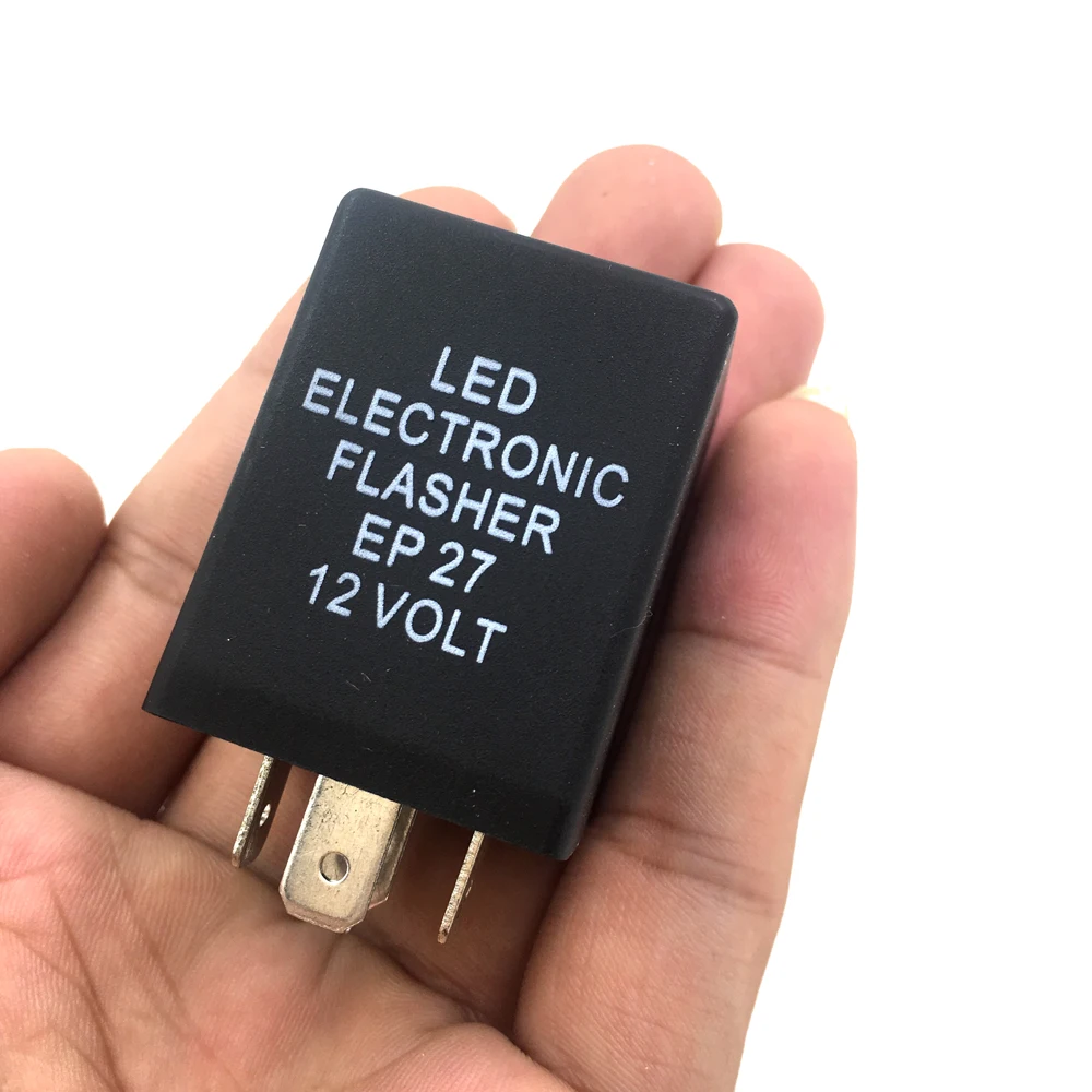 

New Arrival EP 27 LED 5pin Car Motorcycle Flasher Relay Fix Hyper Flash Turn Signal Decoder Load Equalizers Black Color