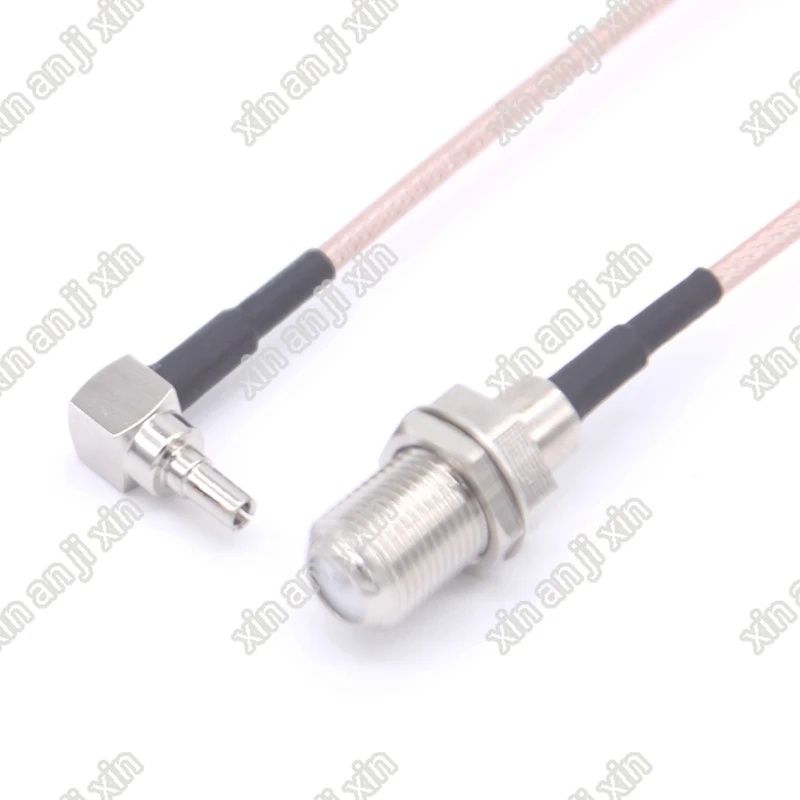 JX RF ОТРЕЗОК кабеля F К CRC9 разъем мама прямой угол обжима кабель RG316 Pigtail 15 см