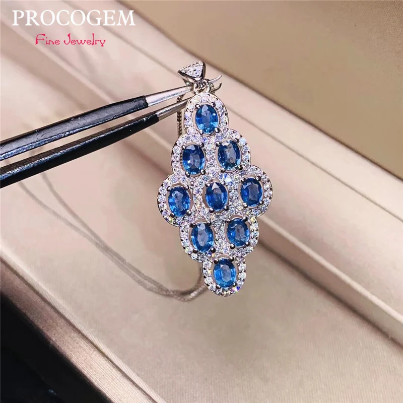 

5A натуральная Φ для женщин, высококачественные натуральные драгоценные камни, ювелирные изделия S925, Бесплатная Цепочка #472