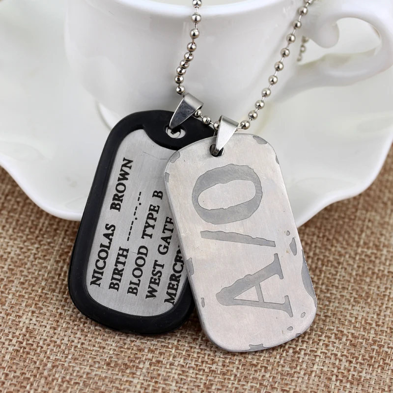 MQCHUN головной убор в стиле гангста A/0 Dog Tag Николас Браун наемных Цепочки и ожерелья