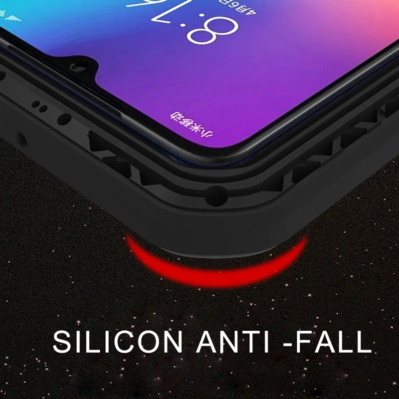 Стеклянная пленка Gorrila) алюминиевая металлическая броня для Xiaomi Mi 9