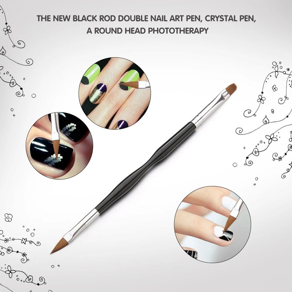 1 шт. двойной для ногтей художественная скульптура Кисть гелевая ручка резьба