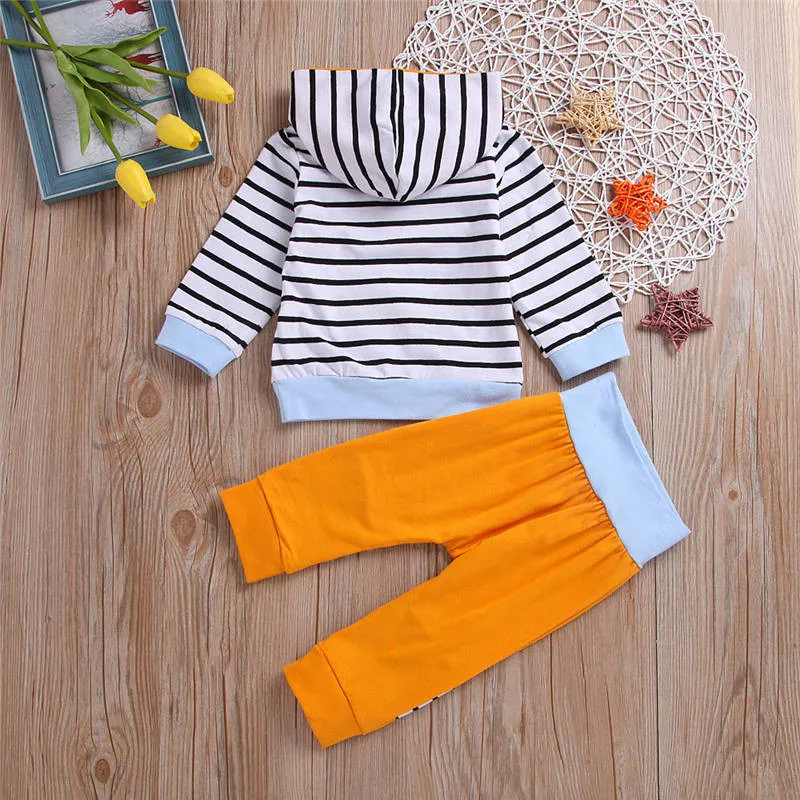 2018 Осенняя детская одежда для маленьких мальчиков и девочек с кроликом