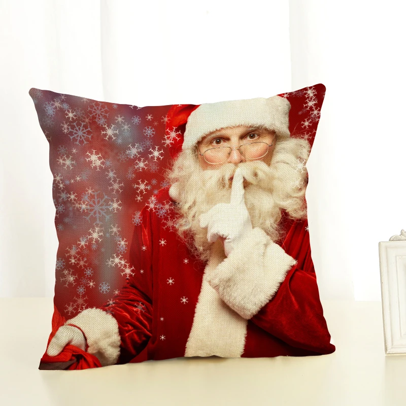 Наволочка для подушки Санта Клаус офисный Поясничный чехол дивана наволочка