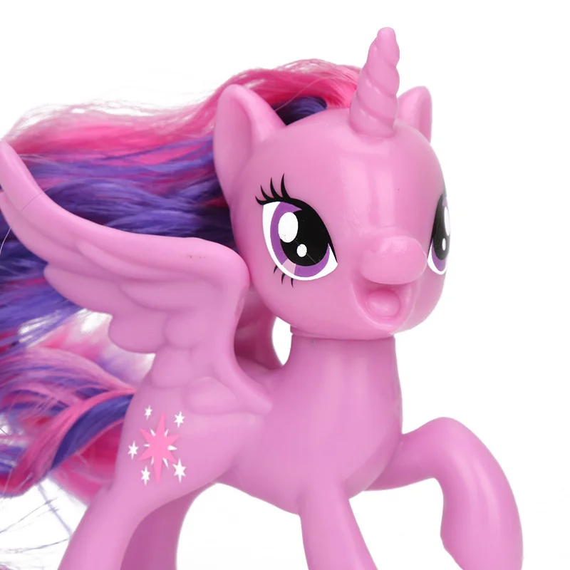 2 шт./компл. игрушки My Little Pony всех цветов радуги; платье с Сумеречной искоркой серии «маленькие пони ПВХ фигурка Коллекционная модель куклы