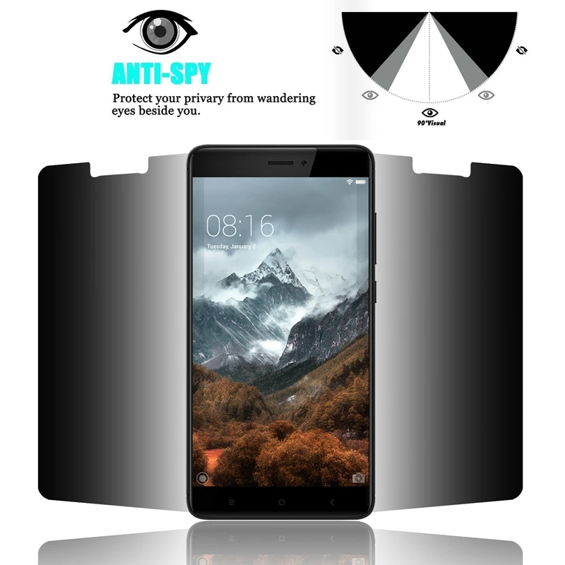 JGKK анти шпионское надежное Закаленное стекло протектор экрана для Redmi 4A 4X Pro
