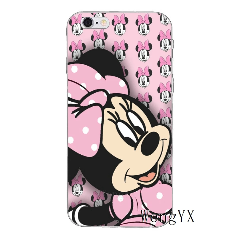 Для iPhone X XR XS Max 8 7 plus 6s 6 plus SE 5S 5c 5 4S 4 iPod Touch чехол розовый Минни Маус девчачий мягкий чехол для телефона