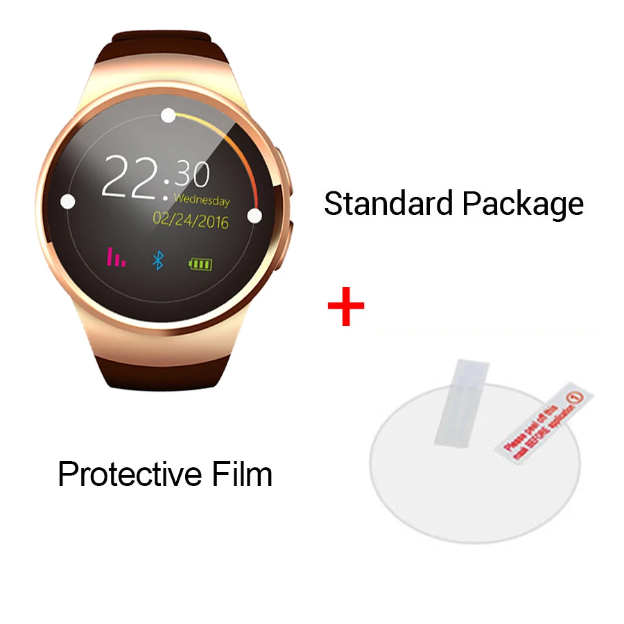 Gold KOSPET KW18 Bluetooth Смарт часы полный экран Поддержка SIM 1," сенсорный экран MTK2502C бизнес смарт часы телефон - Цвет: Gold