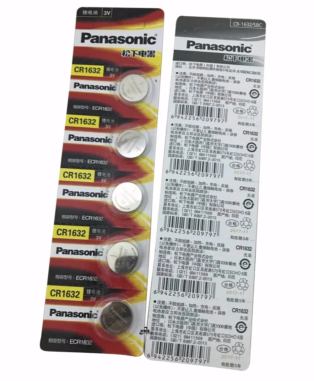 10 шт. PANASONIC CR1632 1632 DL1632 3 в литиевые батареи кнопки сотового монета батарея