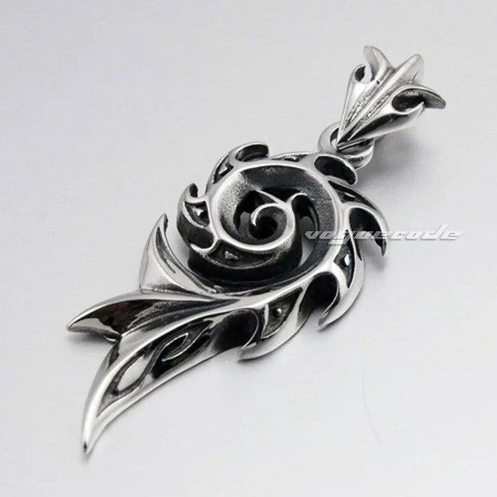 Подвеска серебряная Мужская модная однотонная Байкерская из нержавеющей стали