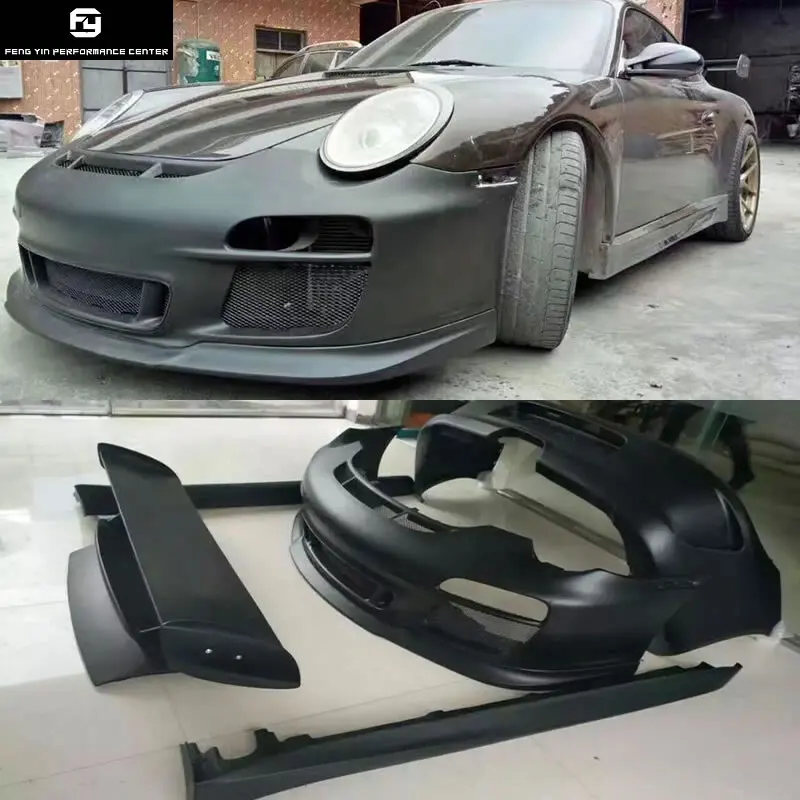 911 997,2 GT3 Стиль переднего бампера для заднего бампера боковые юбки задний спойлер для Porsche 911 Carrera 997,2 GT3 стиль кузова автомобиля комплект 08-12