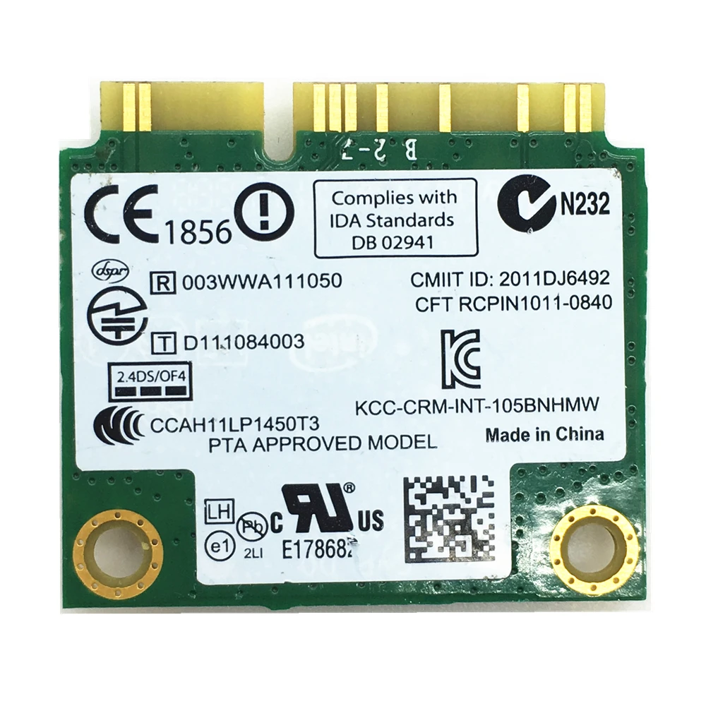 Для Intel Centrino Wireless N 105 105BNHMW 802.11n Mini PCI Express Wi Fi адаптер 802.11b/G/N 150 Мбит/с|adapter microsoft|adapter