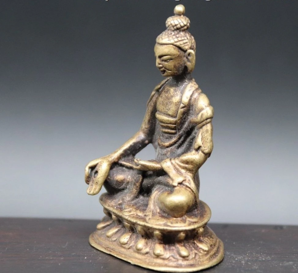 Китайский буддизм медный Бронзовый тафагата Amitabha статуя Будды Шакьямуни | Дом и