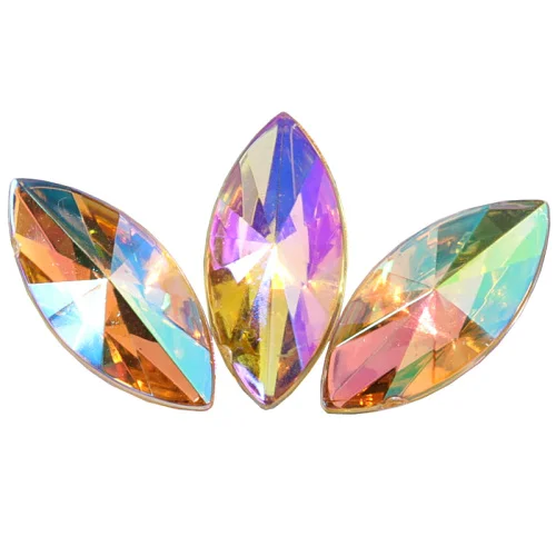 lt-colo-topaz-AB 100 шт 5X10 мм лошадь; глаза; Акрил, не горячая фиксация, стразы с плоской задней стороной, стразы с красными блестками AB для украшения ногтей B1011 - Цвет: lt-colo-topaz-AB