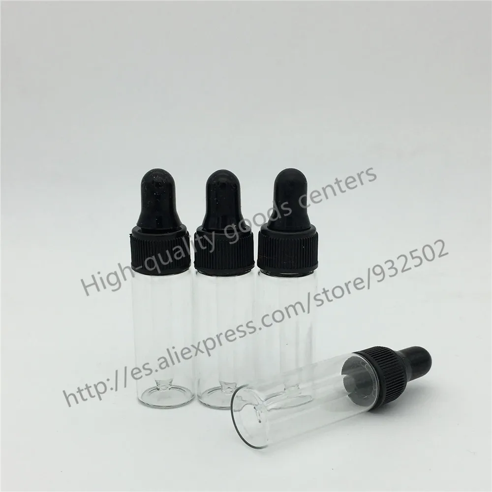 

500PCS 5ml transparent Eye Dropper Bottle for Essential Oil ,5cc empty Glass Dropper Tube