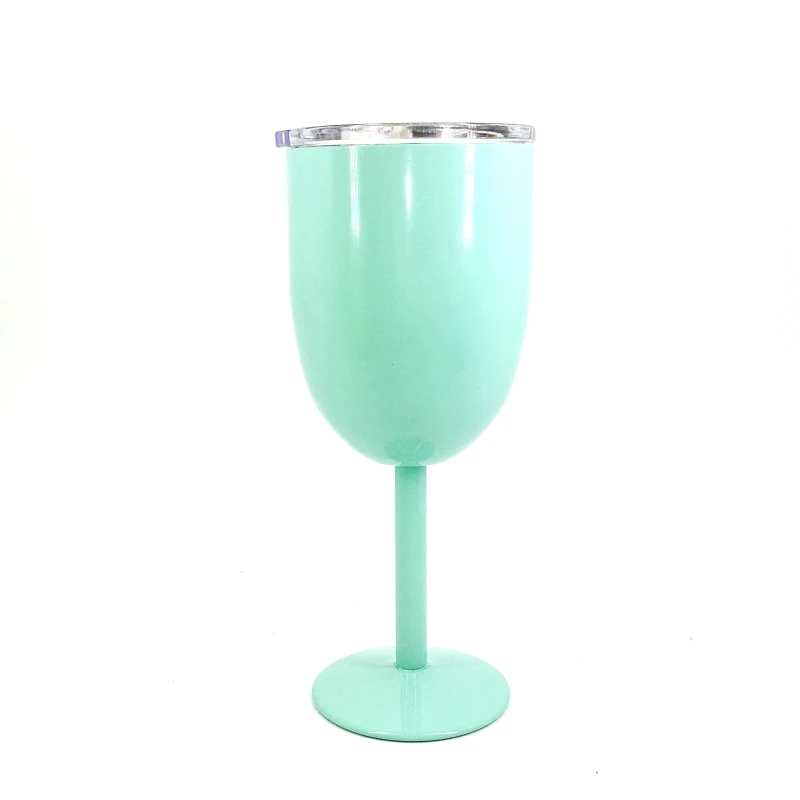 Quenya 13oz 400ml Vacuum Stainless Steel Cocktail Glass Wine Creative Winecup Durable Goblet with Lid Drinking Ware | Дом и сад
