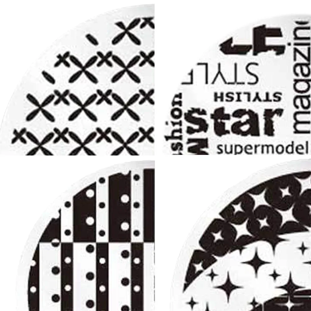 Круглая синяя пленка для нанесения лака дизайна ногтей стальная пластина