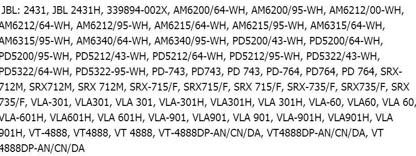 2 шт. Высококачественная сменная диафрагма подходит для JBL 2431H D8R2431 Запасная часть