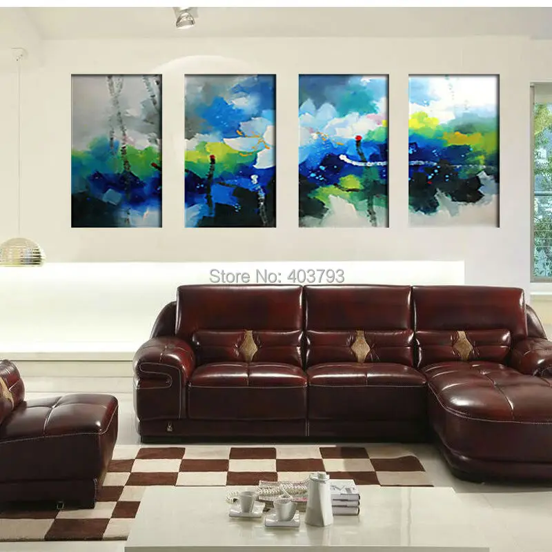 Новый продукт ручной росписи цветочный ландшафт оформление дома абстрактная