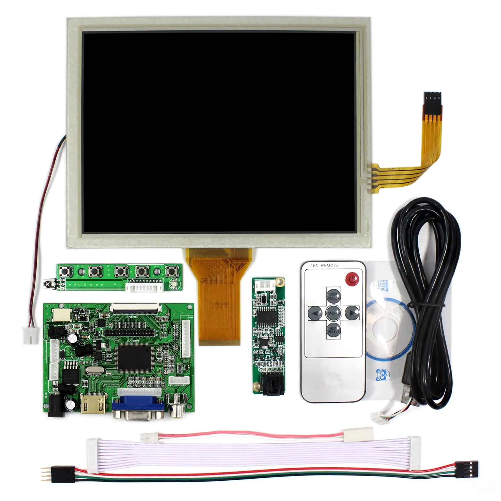 Сенсорный экран HD MI VGA 2AV LCD Contorller Board 8 дюймов EJ080NA-05A AT080TN52 800x600 | Электроника